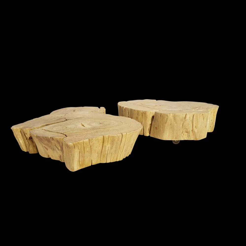 Low Washed Cutout Coffee Table